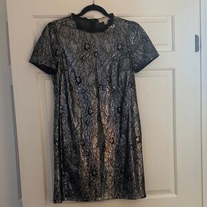 MICHAEL Michael Kors Silver and Black Sequin Blouse
